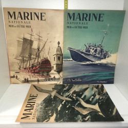 3x Revue MARINE NATIONALE MER ET outre MER Numéros 36 37 38 de 1947