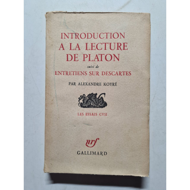Introduction à la lecture de Platon