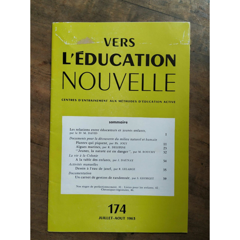 Vers l'éducation nouvelle n174 juillet août 1963