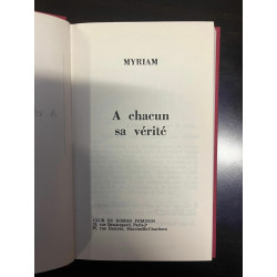 Myryam A chacun sa vérité Club du roman féminin