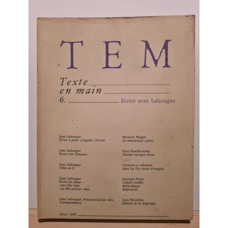 Texte en main 6. Ecrire a vec lahougue