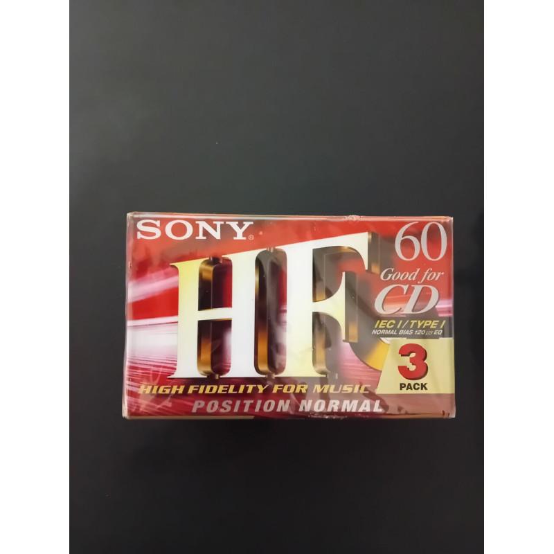 K7 Audio : Sony HF 60 IEC I / TYPE I - Position Normal ( Pack de 3)