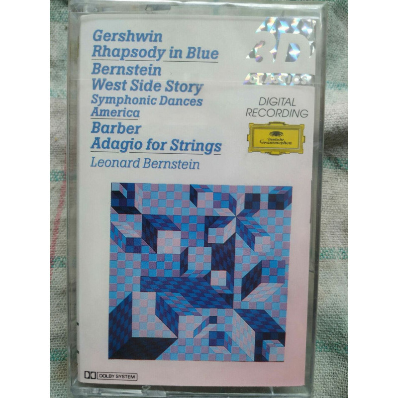 Gershwin Rhapsody in Blue Leonard Bernstein Cassette Audio NEUVE...