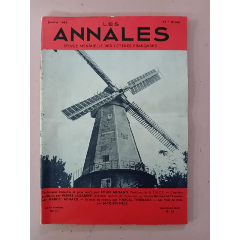 Revue Les annales des lettres françaises N° 63