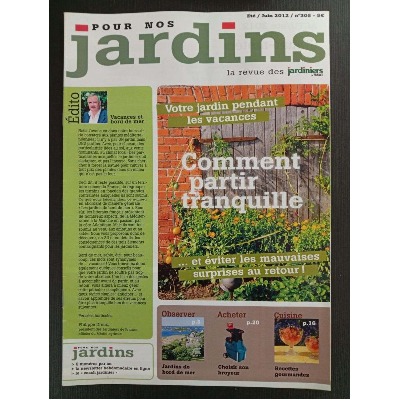 Revue Pour nos Jardins N° 305
