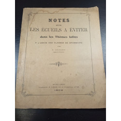 Notes sur les écueils à éviter dans les Thèmes latins