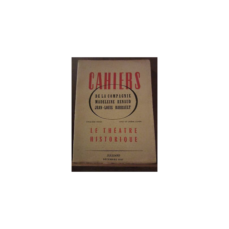 Cahiers de la Compagnie renaud barrault