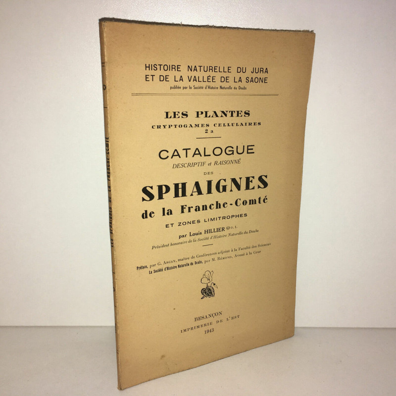 Louis Hillier envoi CATALOGUE DES SPHAIGNES DE LA FRANCHE COMTE