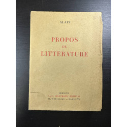 Propos de litterature