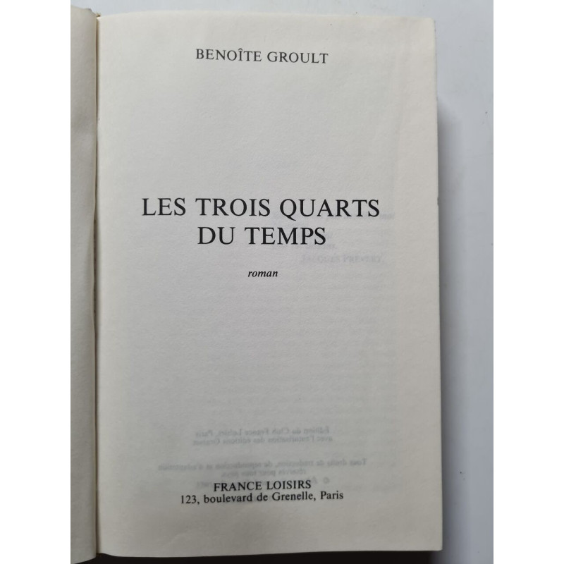 Les trois quarts du temps