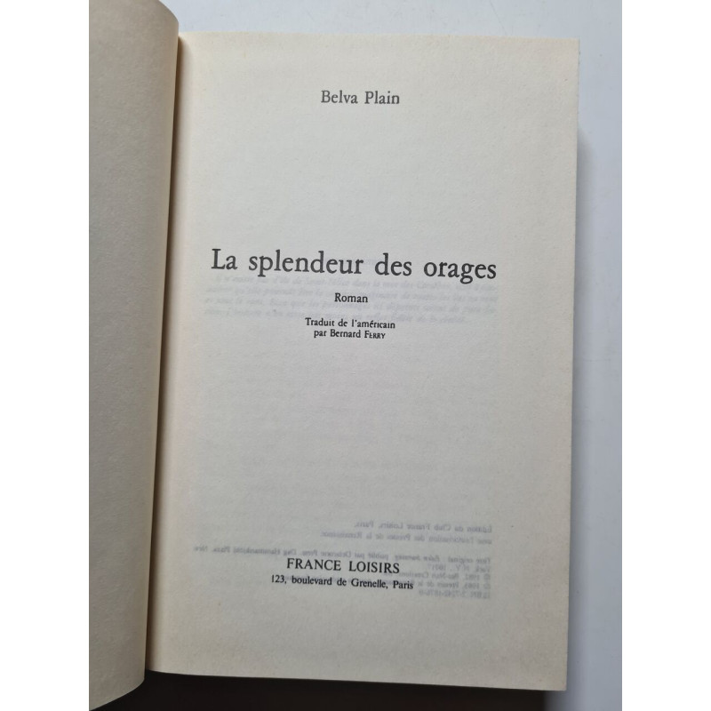 La splendeur des orages