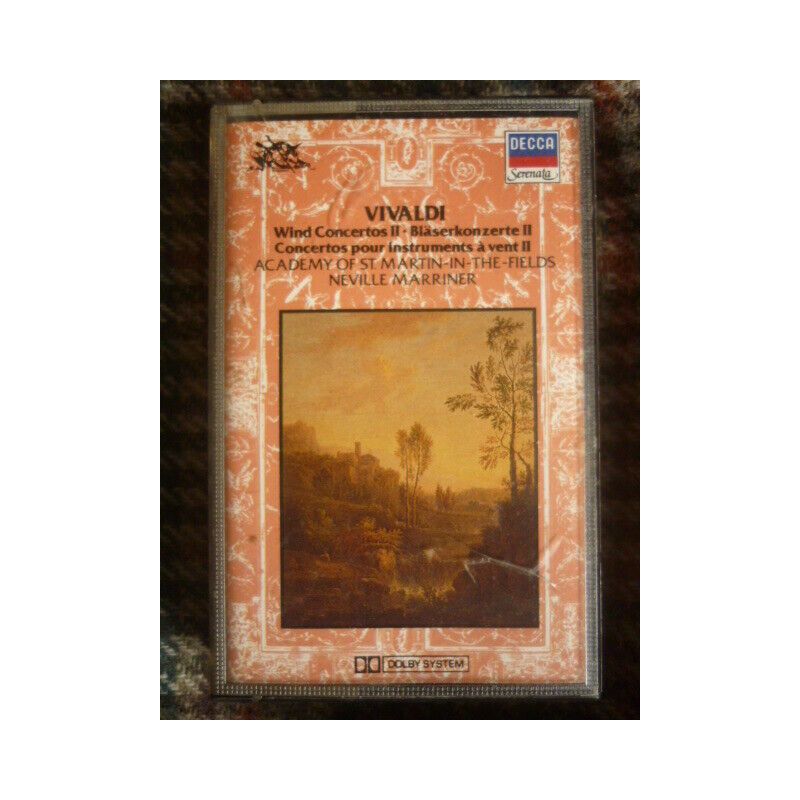 Vivaldi Wind Concertos II-Neville Marriner Cassette Audio-K7 Decca...