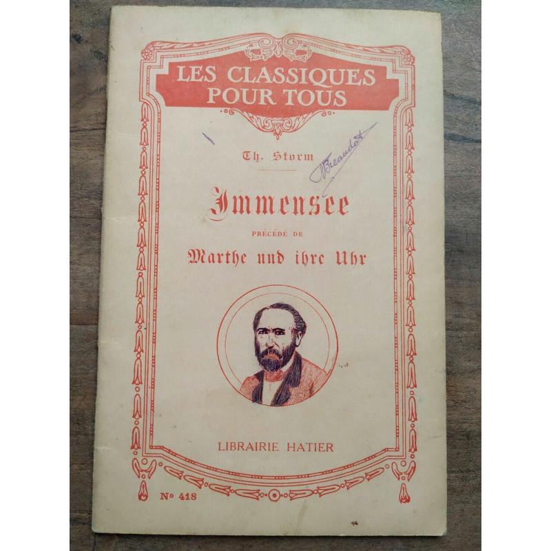 Immensee précédé de Marthe und ihre Uhr Les classiques pour tous...