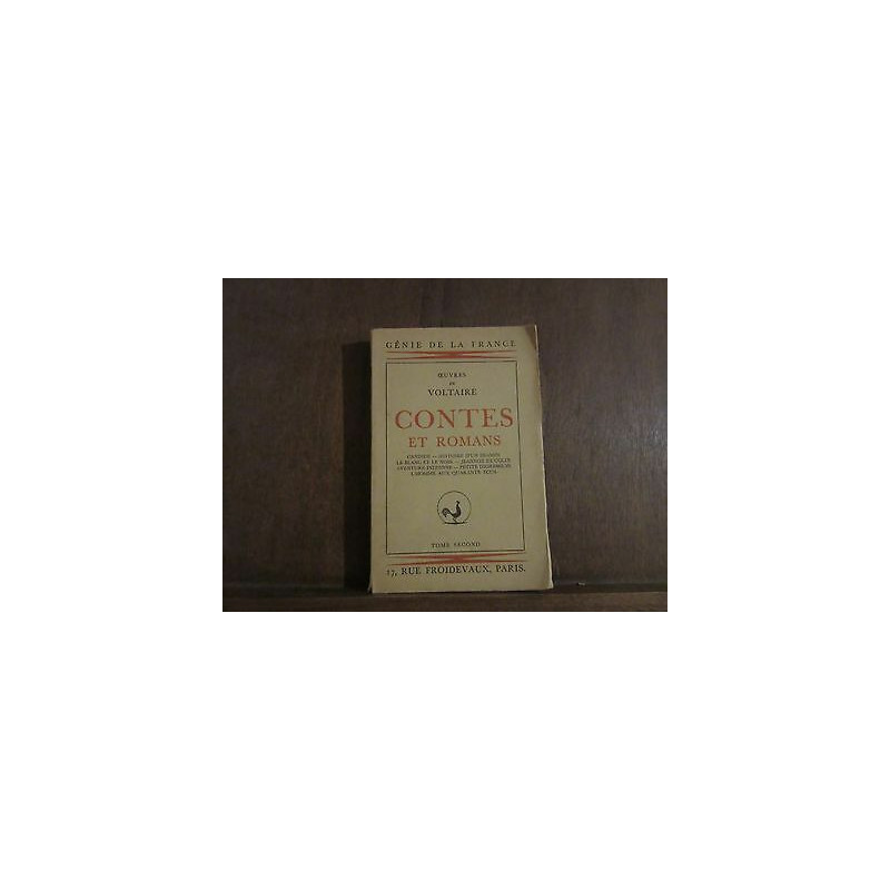 OEUVRES DE voltaire CONTES ET romans TOME II