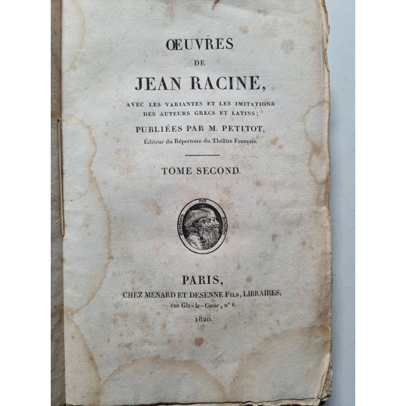 Oeuvres de Jean Racine - 1820 tome seconde