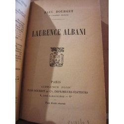 Paul bourget Laurence albani reliure toile