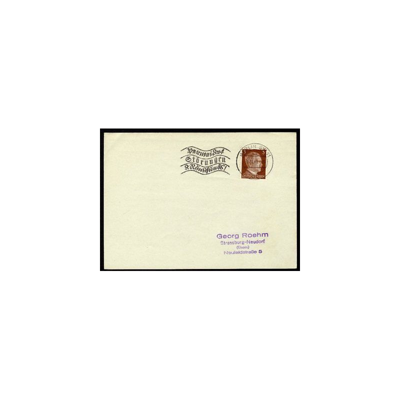 Allemagne n 706 Yv. flamme WW2 BERLIN SW 11 ao Timbre Allemand Mi...