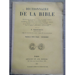 vigouroux Dictionnaire de la bible Fascicule XXXIII Prière ravissement