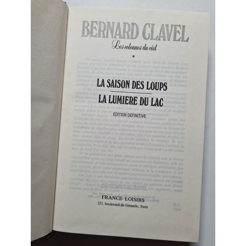 La saison des loups La lumière du lac