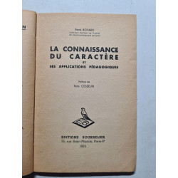 La connaissance du caractère et ses applications pédagogiques