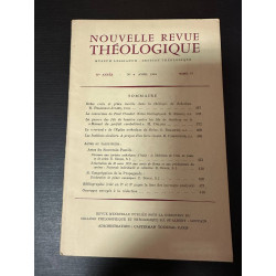 Nouvelle revue théologique 87e année n°4 tome 77
