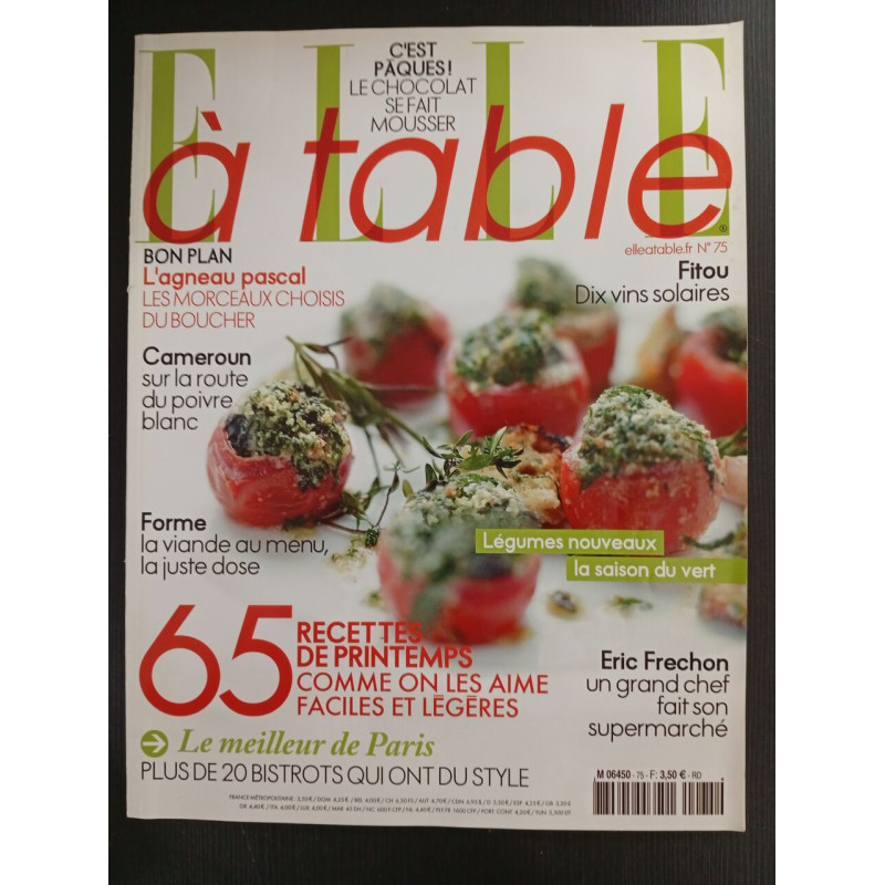 Revue Elle à table N° 75