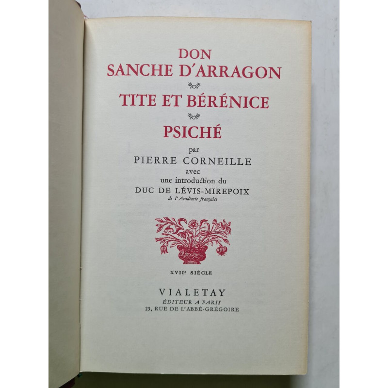 Don Sanche d'Aragon Tite et Berénice Psiché