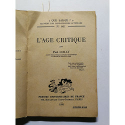 L'Age critique