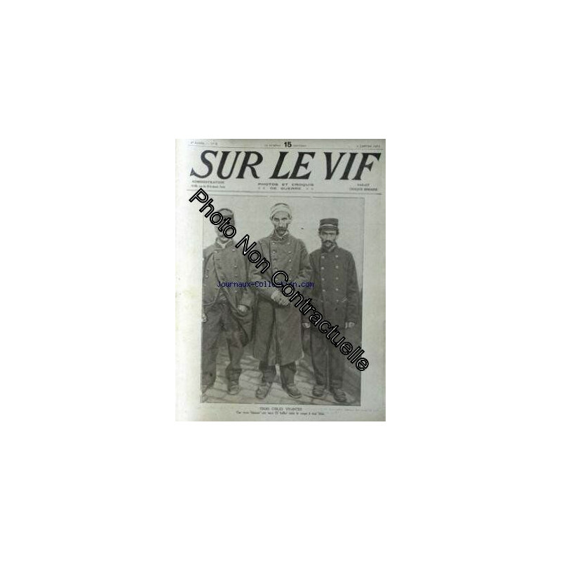 SUR LE VIF [No 8] du 02/01/1915 - TROIS CIBLES VIVANTES