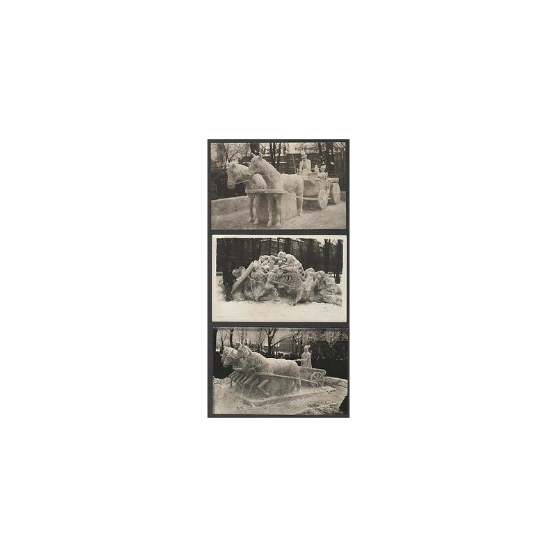 CPA Carte Photo MÜNCHEN MUNICH Sculpture sur Glace