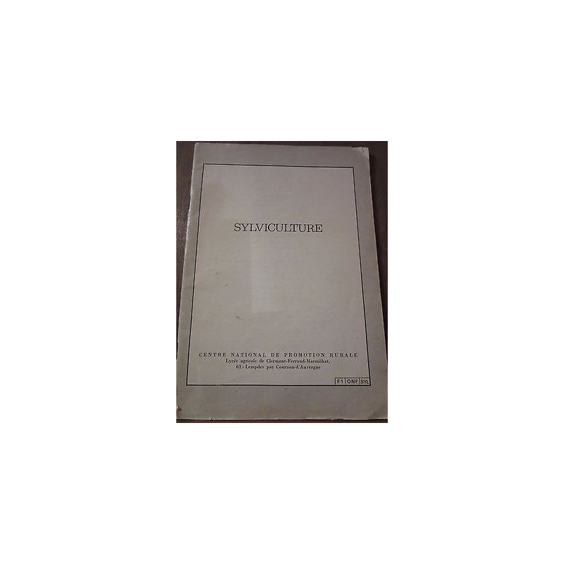 sylviculture Centre National de Promotion Rurale Auvergne