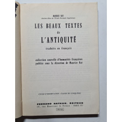 Les beaux textes de l'antiquité