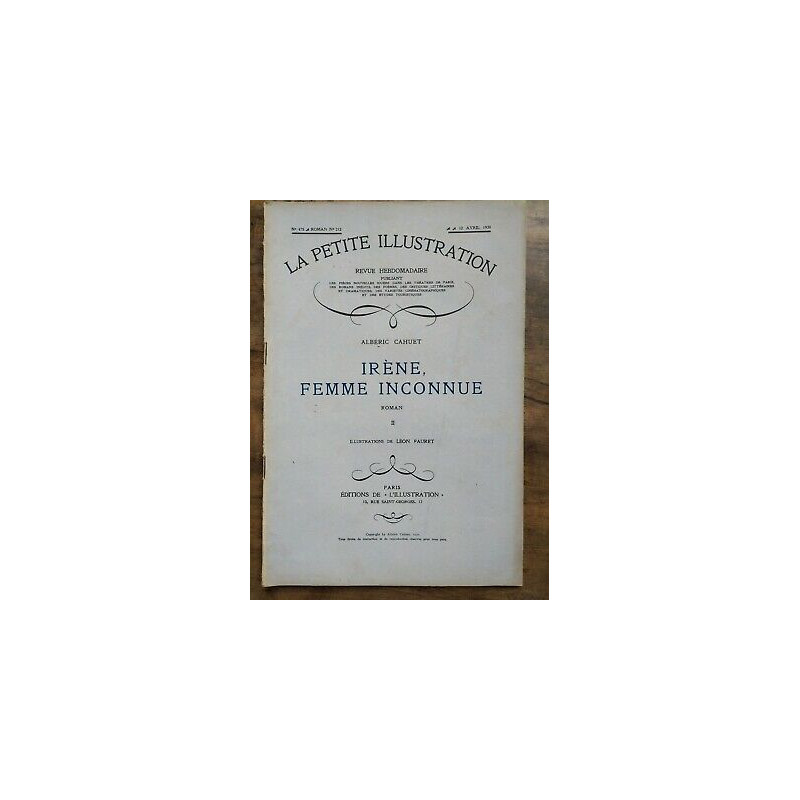 La Petite illustration Nº 475 Roman n212 12 Avril 1930