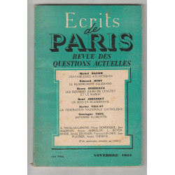 ECRITS DE PARIS No 120 Novembre 1954 Michel Dacier