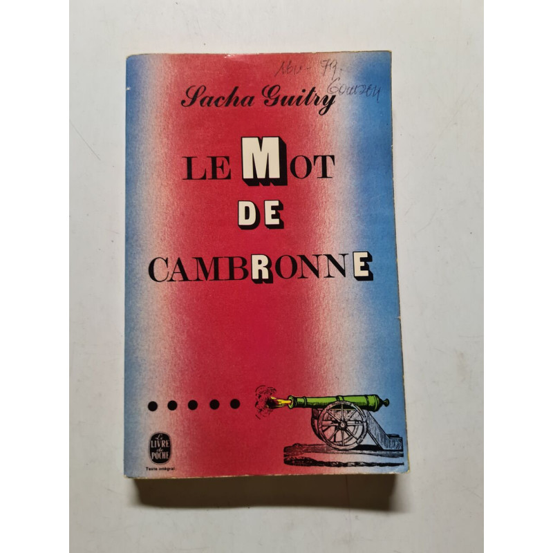 Le mot de Cambonne