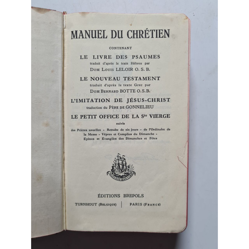 Manuel du chrétien - 1905