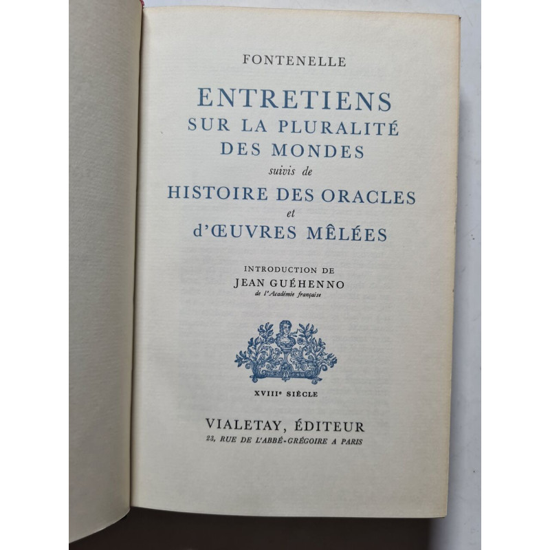 Entretiens sur la pluralité des mondes