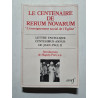 Le centenaire de Rerum Novarum