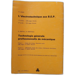 Les sciences appliquées au BEP Tome 1 - Mecanique