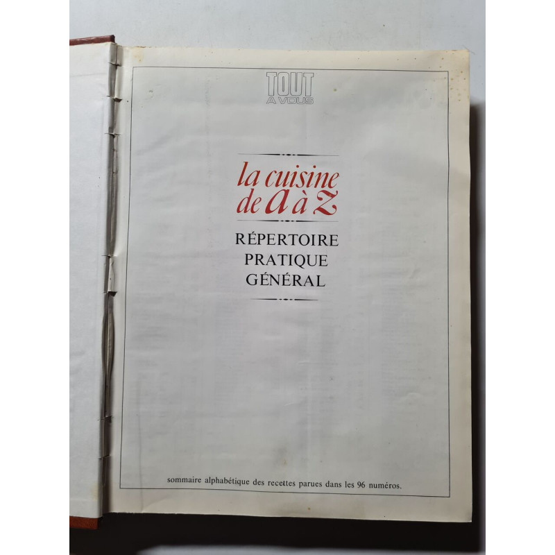 La cuisine de A à Z