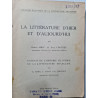 La littérature d'hier et d'aujourd'hui