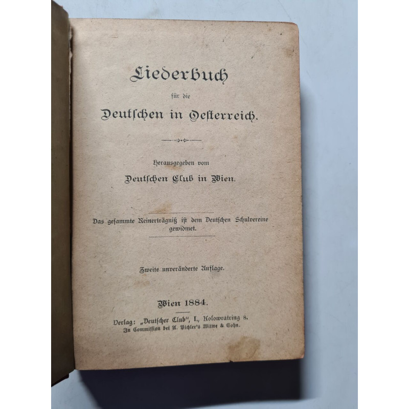 Liederbuch für die Deutschen in Oesterreich