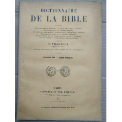 vigouroux Dictionnaire de la Bible Fascicule XVII Gazer haneberg