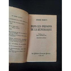 Dans les prisons de la République Préface de Henri Barbusse