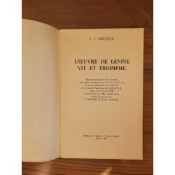 l i Brejnev L'œuvre de Lénine vit et Triomphe