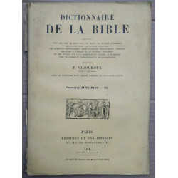 Vigouroux Dictionnaire de la bible Fascicule XXVIII Namsi oie