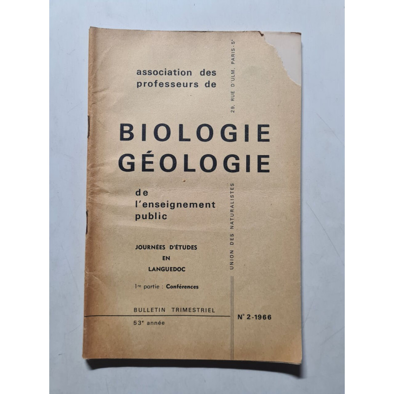 Biologie Géologie de l'eiseignemente publuc nº 2 1966