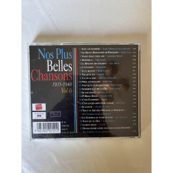 Nos plus belles chansons Vol 6 1935 1940 CD