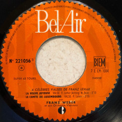 Quatre Célèbres Valses De Franz Lehar