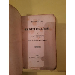 m r j wilberforce Du Principe de L'Autorité dans l'église CH douniol